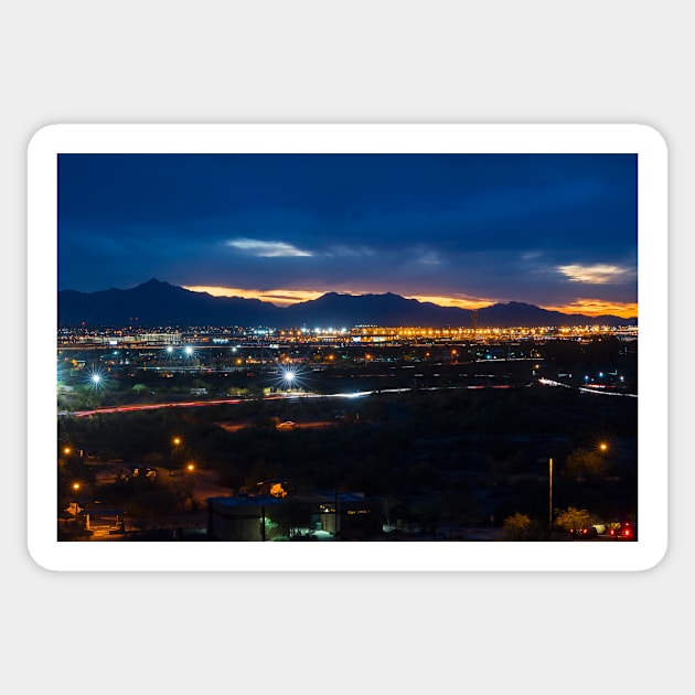 The Sunset from Papago Park Phoenix Arizona AZ Sticker by WayneOxfordPh